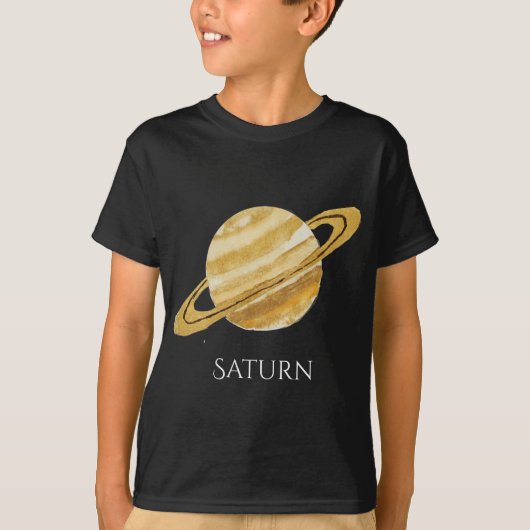 Kind van de Waterverf van de Saturnus-planeet T T-shirt (Voorkant)