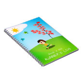 Kind van de zomerdag waarop het persoonlijke logbo notitieboek (Rechterzijde)