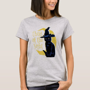 Kind van de Zwarte Kat en Maan T-shirt