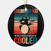 Kind van drummer als normaal Kind, maar koeler Keramisch Ornament (Links)