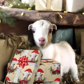 Kind van Goat Kerstmis Schattig LaMancha in Antler Cadeaupapier