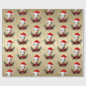 Kind van Goat Kerstmis Schattig LaMancha in Antler Cadeaupapier (Vlak)