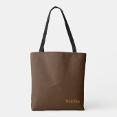 Kind van GOD Aangepaste Naam Bruin  Tote Bag (Achterkant)