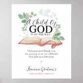 Kind van God Baby shower welkom teken Poster (Voorkant)