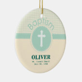 Kind van God Baptisme, Genderneutraal Groen Keramisch Ornament (Rechts)