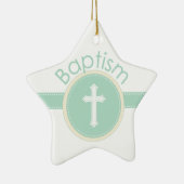 Kind van God Baptisme, Genderneutraal Groen Keramisch Ornament (Rechts)