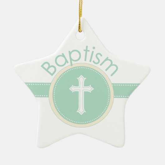 Kind van God Baptisme, Genderneutraal Groen Keramisch Ornament (Voorkant)