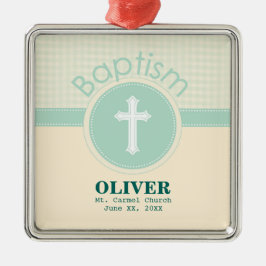 Kind van God Baptisme, Genderneutraal Groen Metalen Ornament