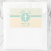 Kind van God Baptisme, Genderneutraal Groen Rechthoekige Sticker (Tas)