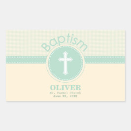 Kind van God Baptisme, Genderneutraal Groen Rechthoekige Sticker