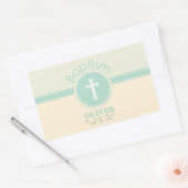 Kind van God Baptisme, Genderneutraal Groen Rechthoekige Sticker (Envelop)