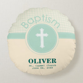 Kind van God Baptisme, Genderneutraal Groen Rond Kussen