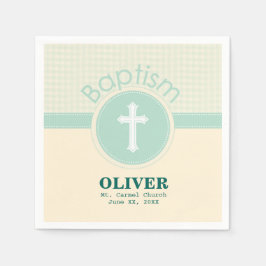 Kind van God Baptisme, Genderneutraal Groen Servetten