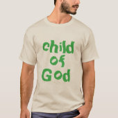 Kind van God Bijbel Quote Green Beige T-shirt (Voorkant)