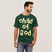 Kind van God Bijbel Quote Groen T-shirt (Voorkant volledig)