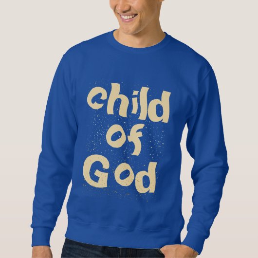 Kind van God Bijbel Quote Royal Blue Trui (Voorkant)