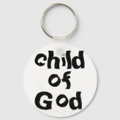Kind van God Bijbel Quote White Sleutelhanger (Voorkant)