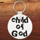 Kind van God Bijbel Quote White Sleutelhanger (Voorkant)
