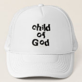 Kind van God Bijbel Quote White Trucker Pet (Voorkant)