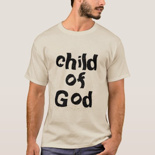 Kind van God Bijbelcitaat Beige T-shirt (Voorkant)