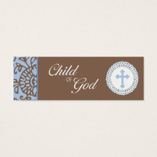 Kind van God - Blauwe Favor Tag Mini Visitekaartjes