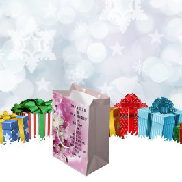 Kind van God Bloemen Geschenktas Psalm 139 Medium Cadeauzakje