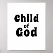 Kind van God Bold Black Font Quote Poster (Voorkant)