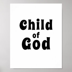 Kind van God Bold Black Font Quote Poster
