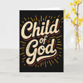Kind van God Christelijk Geloof Kaart (Gele Bloem)