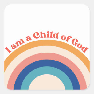 Kind van God Christelijke Stickers   Regenboog