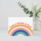 Kind van God Cute Regenboog Briefkaart  (Staand voorkant)