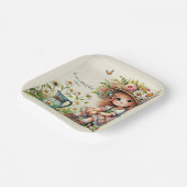 Kind van God daisy meisje Papieren Bordje (Gebogen)