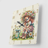 Kind van God daisy meisje Vierkante Klok (Hoek)