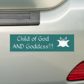 Kind van God en godin Bumpersticker (Op auto)