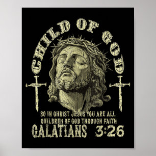 Kind van God Galaten 3_26 Bijbelvers Christen Poster