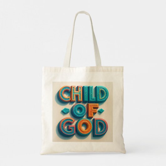"Kind van God Jumbo Canvas tas – Ai design (Achterkant)