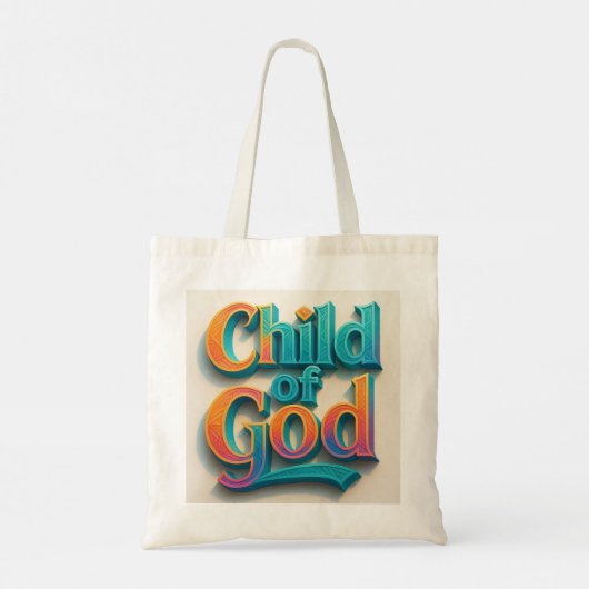 "Kind van God Jumbo Canvas tas – Ai design (Achterkant)