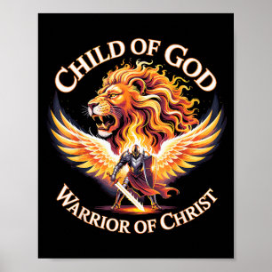 Kind van God Krijger van Christus Christelijke Lee Poster