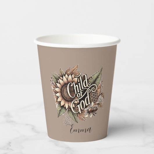 Kind van God Papieren Bekers (Achterkant)