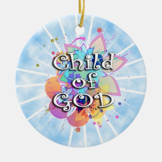 Kind van God, pastel Keramisch Ornament (Voorkant)