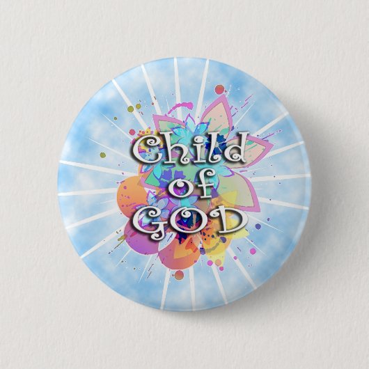 Kind van God, pastel Ronde Button 5,7 Cm (Voorkant)