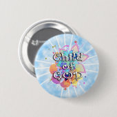Kind van God, pastel Ronde Button 5,7 Cm (Voorkant /achterkant)