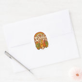 Kind van God Retro &0s Groovy Geloofoverlapping St Ronde Sticker (Envelop)