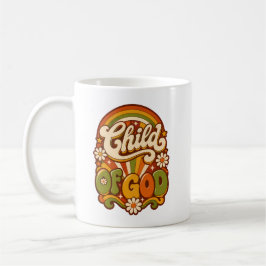 Kind Van God Retro Groovy Cadeau Christelijk Geloo Koffiemok
