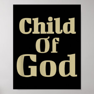 Kind van God Retro Jesus Religious Christelijk Bib Poster
