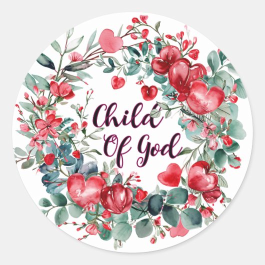Kind van God Ronde Sticker (Voorkant)