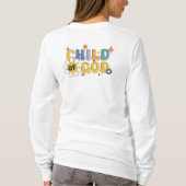 Kind van God Schattige Retro Daisy T-shirt (Achterkant)