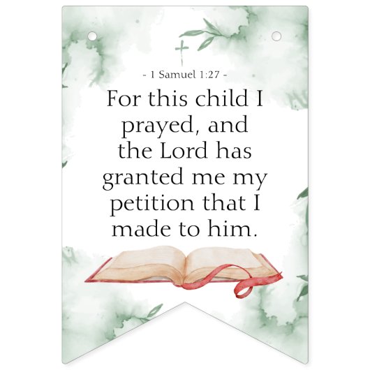 Kind van God steekt banier Vlaggetjes (Eerste vlag)