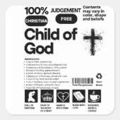 Kind van God Vierkante Sticker (Voorkant)