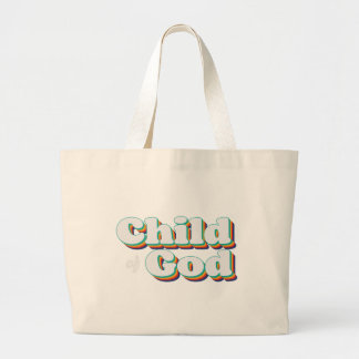 Kind van God Vintage Christelijke Inspiratie Grote Tote Bag